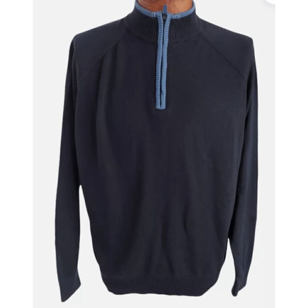 Duluth Trading men's navy 1/4 zip sweater size XL